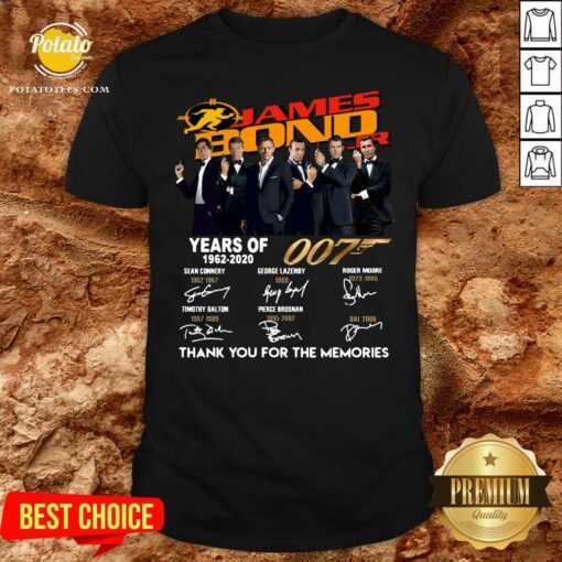 Premium James Bond Years of 007 1962 2020 Signatures Shirt