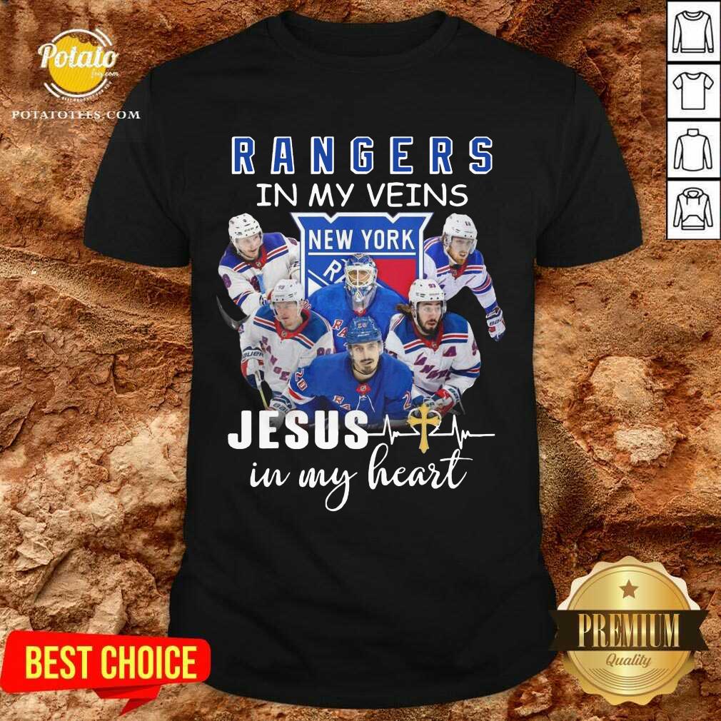 Premium New York Rangers In My Veins Jesus In My Heart Shirt Premium New York Rangers In My Veins Jesus In My Heart Shirt