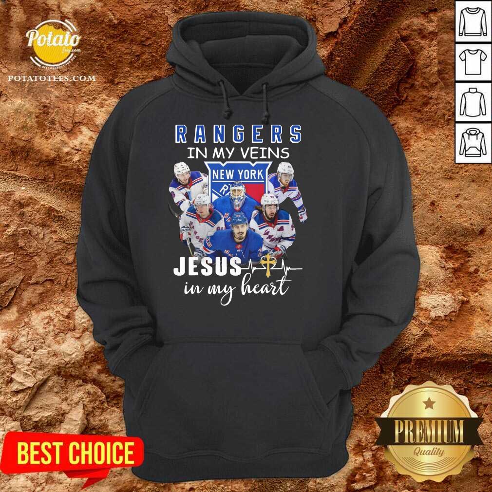 Premium New York Rangers In My Veins Jesus In My Heart Shirt Premium New York Rangers In My Veins Jesus In My Heart Shirt