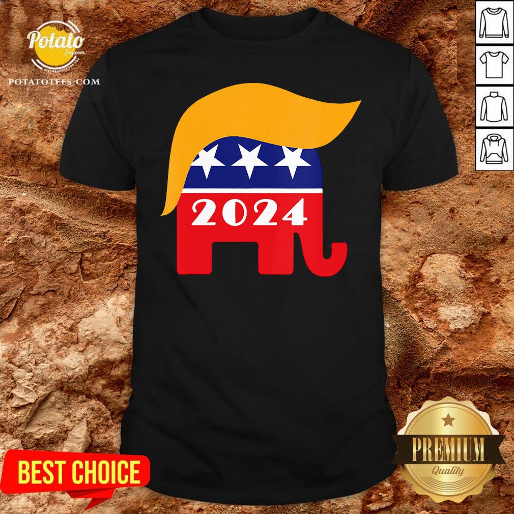 Premium President Trump 2024 Republican Elephant Hair Logo Shirt Premium President Trump 2024 Republican Elephant Hair Logo Shirt