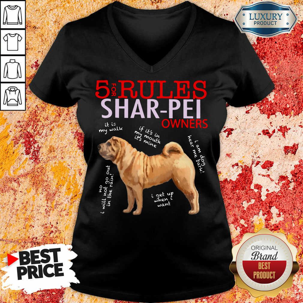 Pretty 5 Rules Shar Pei Owners Shirt Pretty 5 Rules Shar Pei Owners Shirt