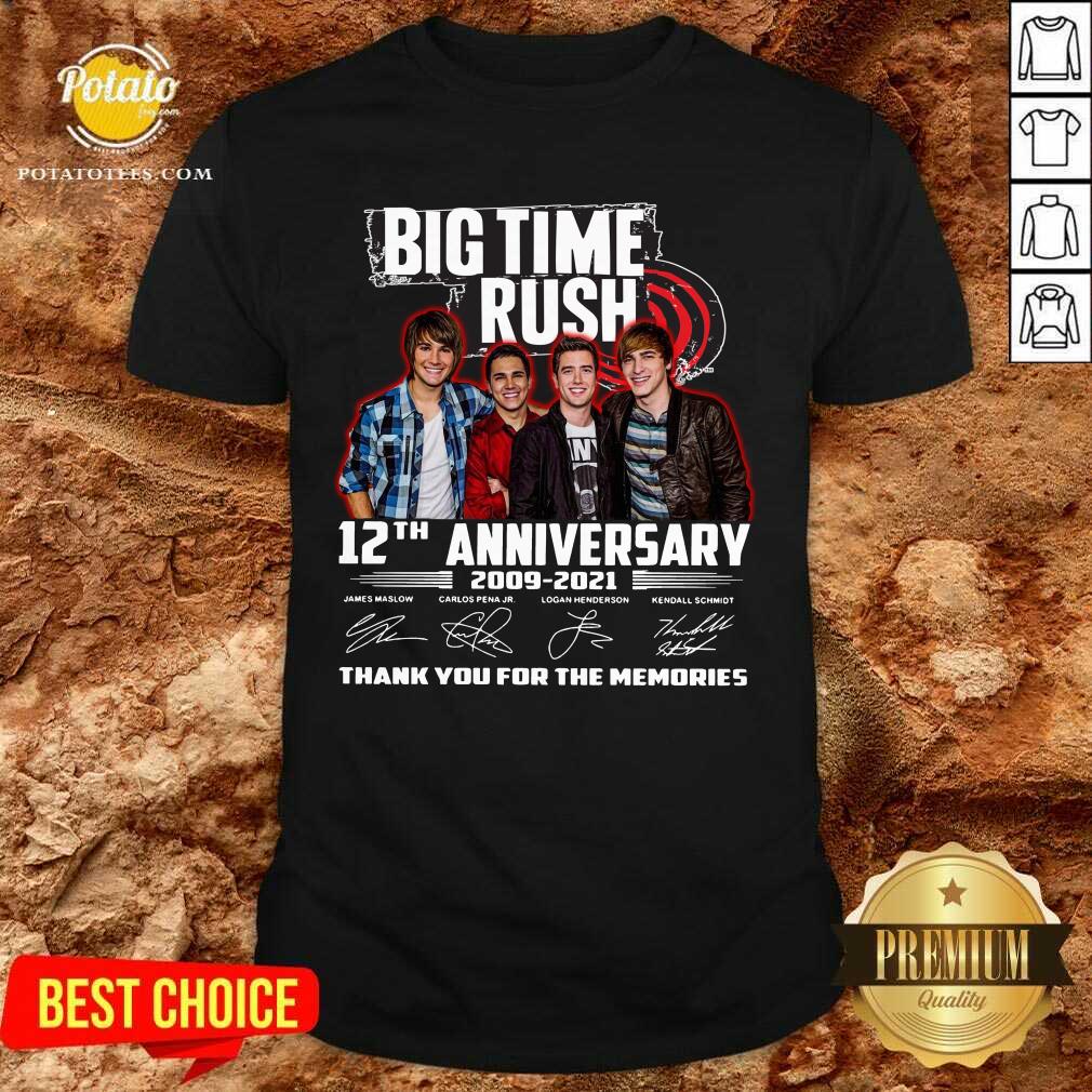 Pretty Big Time Rush 12th Anniversary 2009 2021 Thank You For The Memories Signatures Shirt Pretty Big Time Rush 12th Anniversary 2009 2021 Thank You For The Memories Signatures Shirt
