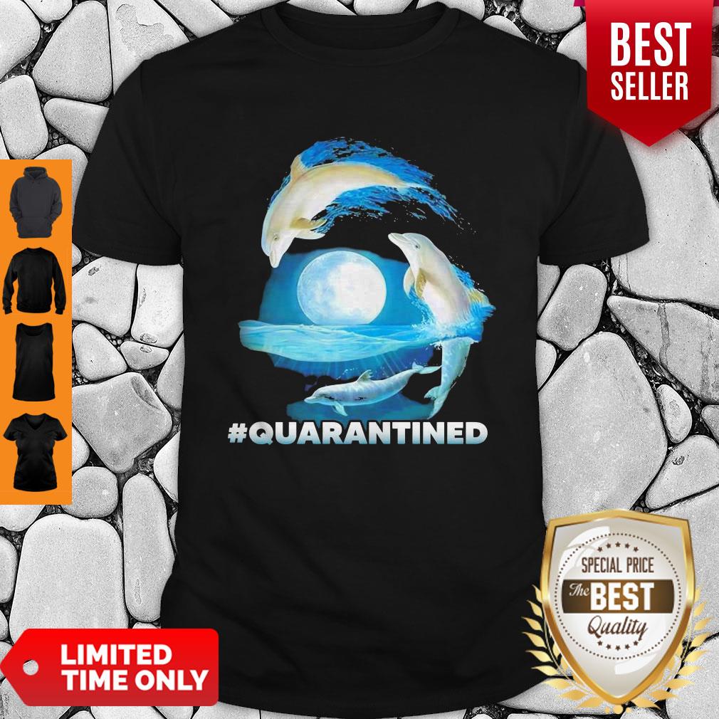 Pretty Dolphins #Quarantined Nautical Full Moon Bottlenose Coronavirus Shirt Pretty Dolphins #Quarantined Nautical Full Moon Bottlenose Coronavirus Shirt