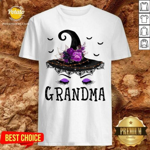 Pretty Grandma Witch Hat Halloween Shirt