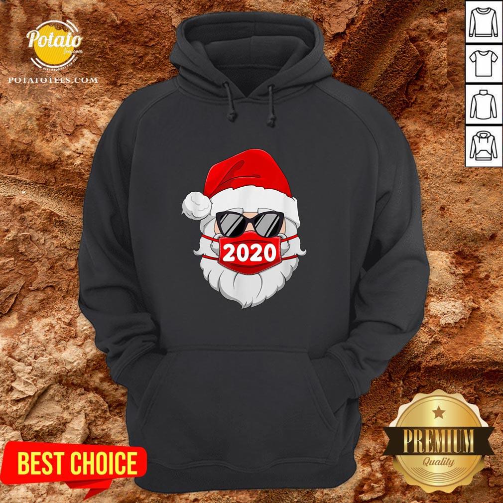 Pretty Santa With Face Mask Christmas Shirt Pretty Santa With Face Mask Christmas Shirt