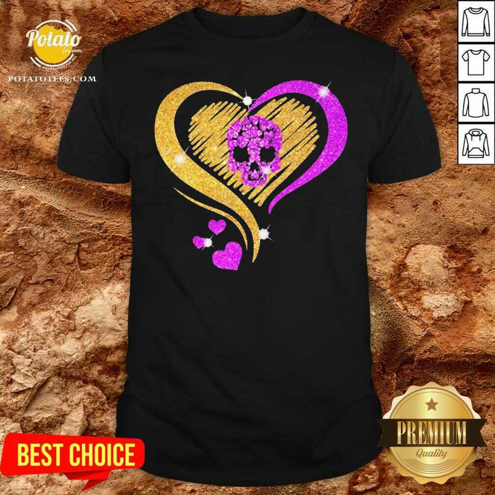 Pretty Skull Heart Bling Shirt Pretty Skull Heart Bling Shirt