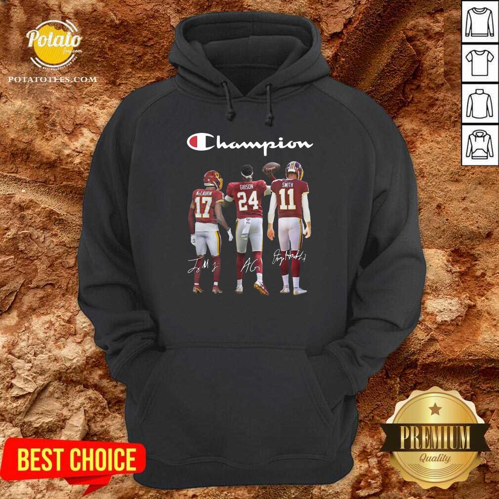 Pretty Terry Mclaurin 17 Antonio Gibson 24 Alex Smith 11 Washington Redskins Champion 2020 Signatures Shirt Pretty Terry Mclaurin 17 Antonio Gibson 24 Alex Smith 11 Washington Redskins Champion 2020 Signatures Shirt