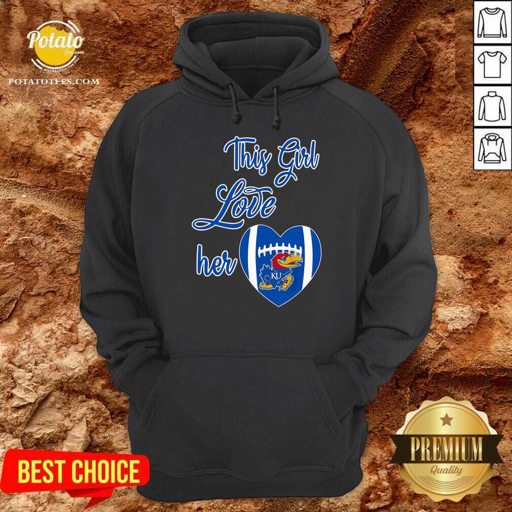 Pretty This Girl Love Hear Heart Kansas Jayhawks Football Shirt Pretty This Girl Love Hear Heart Kansas Jayhawks Football Shirt