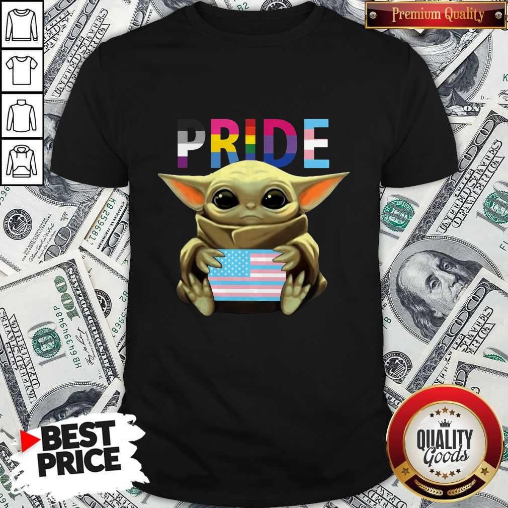 Pride Baby Yoda Hug American Flag Shirt Pride Baby Yoda Hug American Flag Shirt