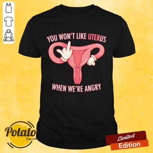 Pro Choice You Won’t Like Uterus When We’Re Angry Shirt