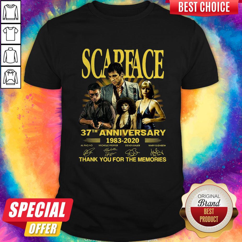 Scarface 37th Anniversary 1983 2020 Thank You For The Memories Signatures Shirt Scarface 37th Anniversary 1983 2020 Thank You For The Memories Signatures Shirt