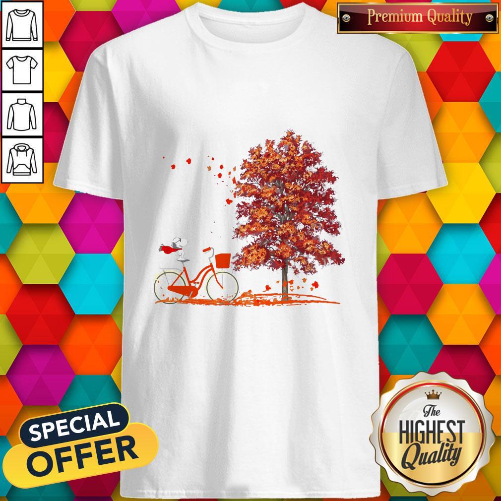 Snoopy Riding A Bicycle Hello Autumn Shirt Snoopy Riding A Bicycle Hello Autumn Shirt