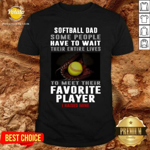 Softball Dad Some People Have To Wait Their Entire Lives To Meet Their Favorite Player Shirt