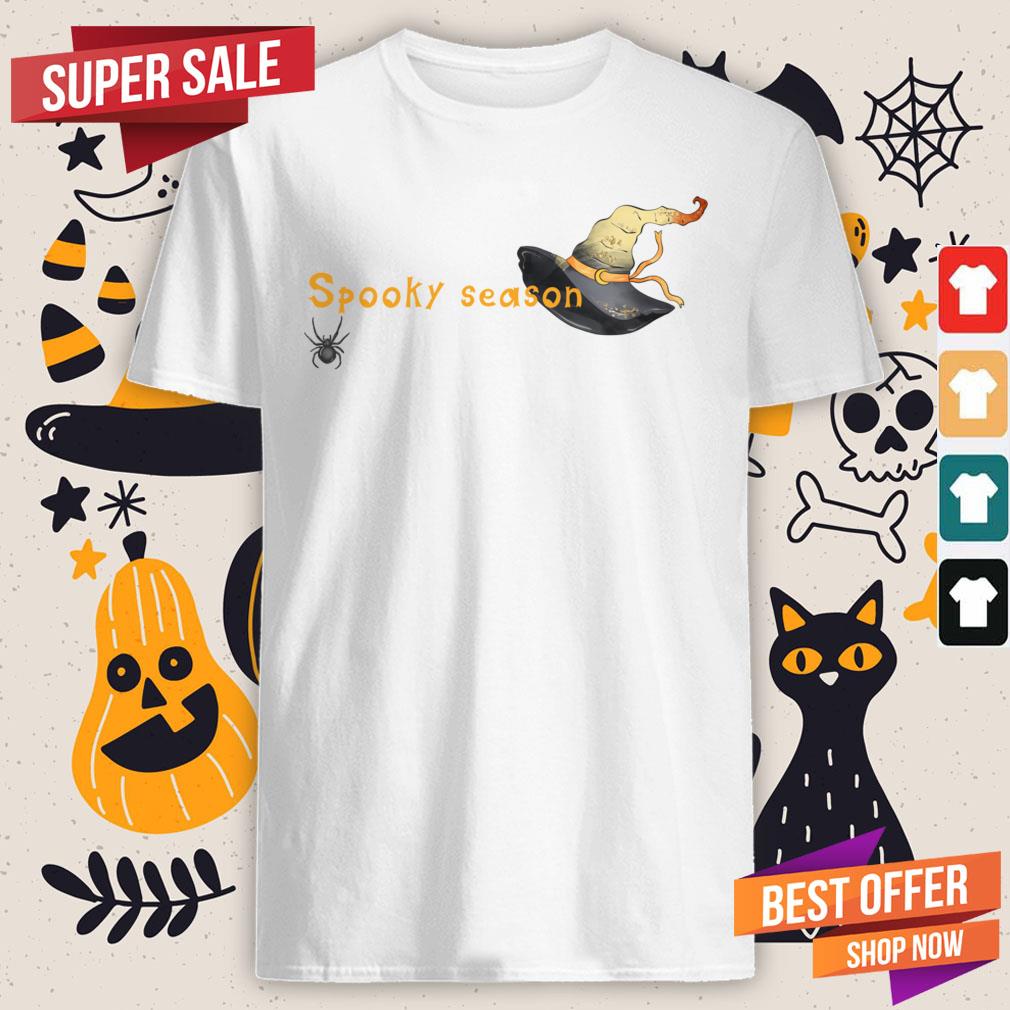 Spooky Season Halloween Witch Hat And Spider Shirt Spooky Season Halloween Witch Hat And Spider Shirt