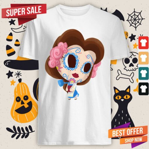 Sugar Skull Bookish Muertos Day Of The Dead Shirt