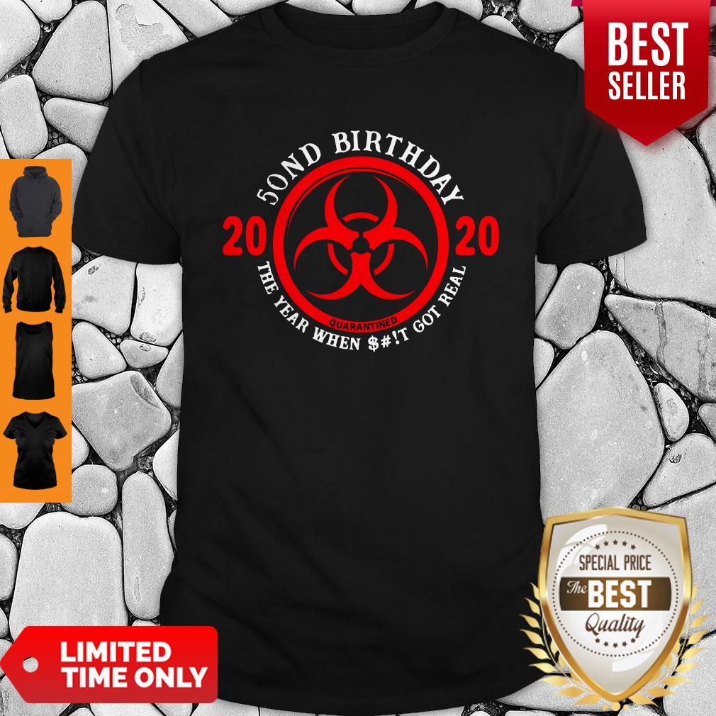 Top Biological Hazard 50th Birthday 2020 Quarantined Coronavirus Shirt Top Biological Hazard 50th Birthday 2020 Quarantined Coronavirus Shirt