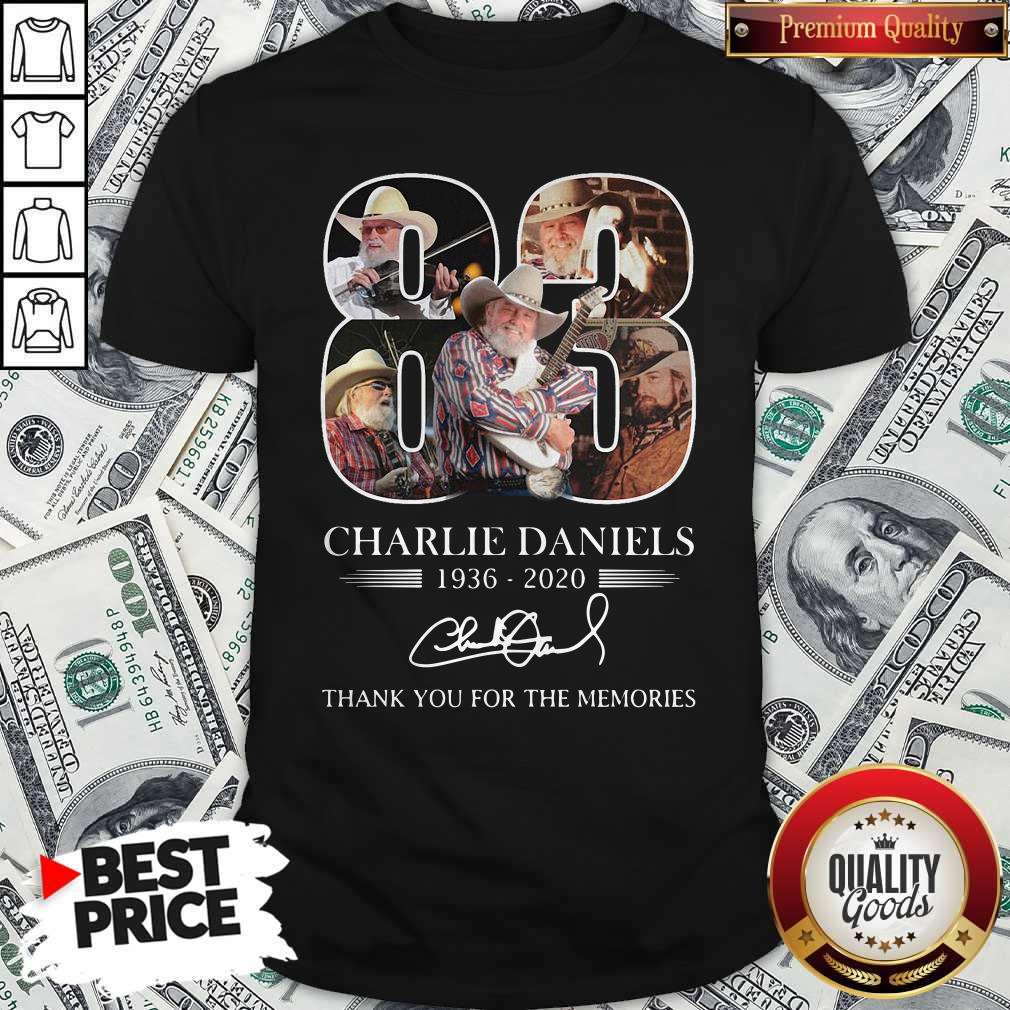 83 Charlie Daniels 1936-2020 Thank You For The Memories Signature Shirt 83 Charlie Daniels 1936-2020 Thank You For The Memories Signature Shirt