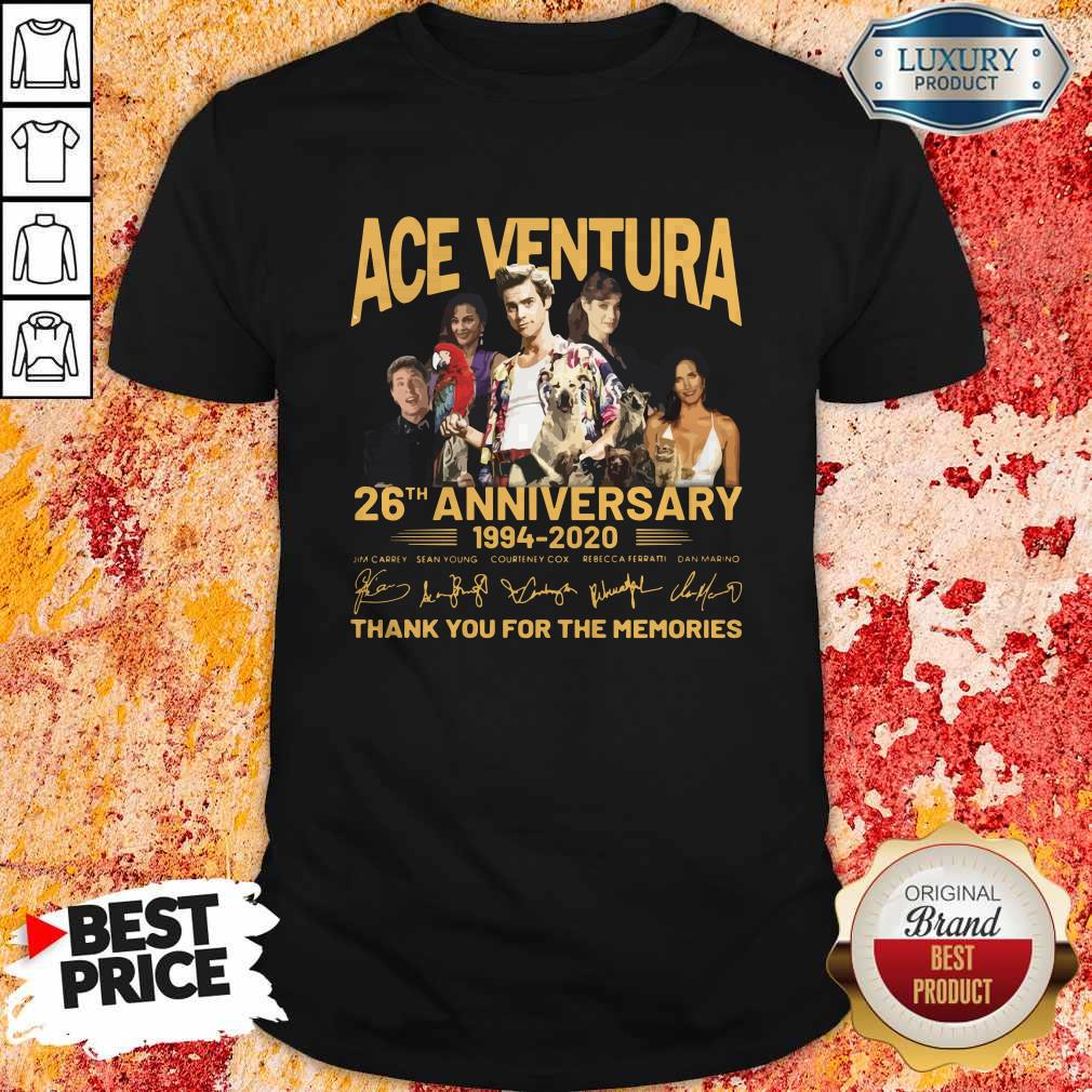 Ace Venture 26th Anniversary 1994 2020 Thank You For The Memories Signatures Shirt Ace Venture 26th Anniversary 1994 2020 Thank You For The Memories Signatures Shirt