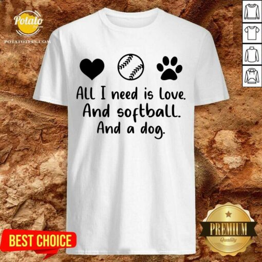 All I Need Is Love And Softball And A Dog Shirt