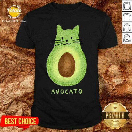 Avocato Funny Cute Cat Avocado Vegan And Cat Lover Kitten Shirt
