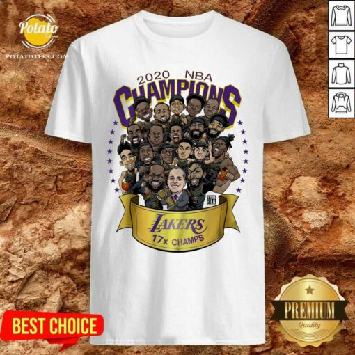 Awesome 2020 Nba Champions Los Angeles Lakers 17 Champs Cartoon Shirt