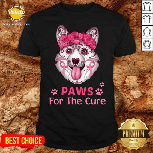Awesome Corgi Sugar Paws For The Cure Shirt