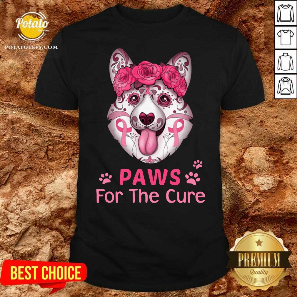 Awesome Corgi Sugar Paws For The Cure Shirt Awesome Corgi Sugar Paws For The Cure Shirt