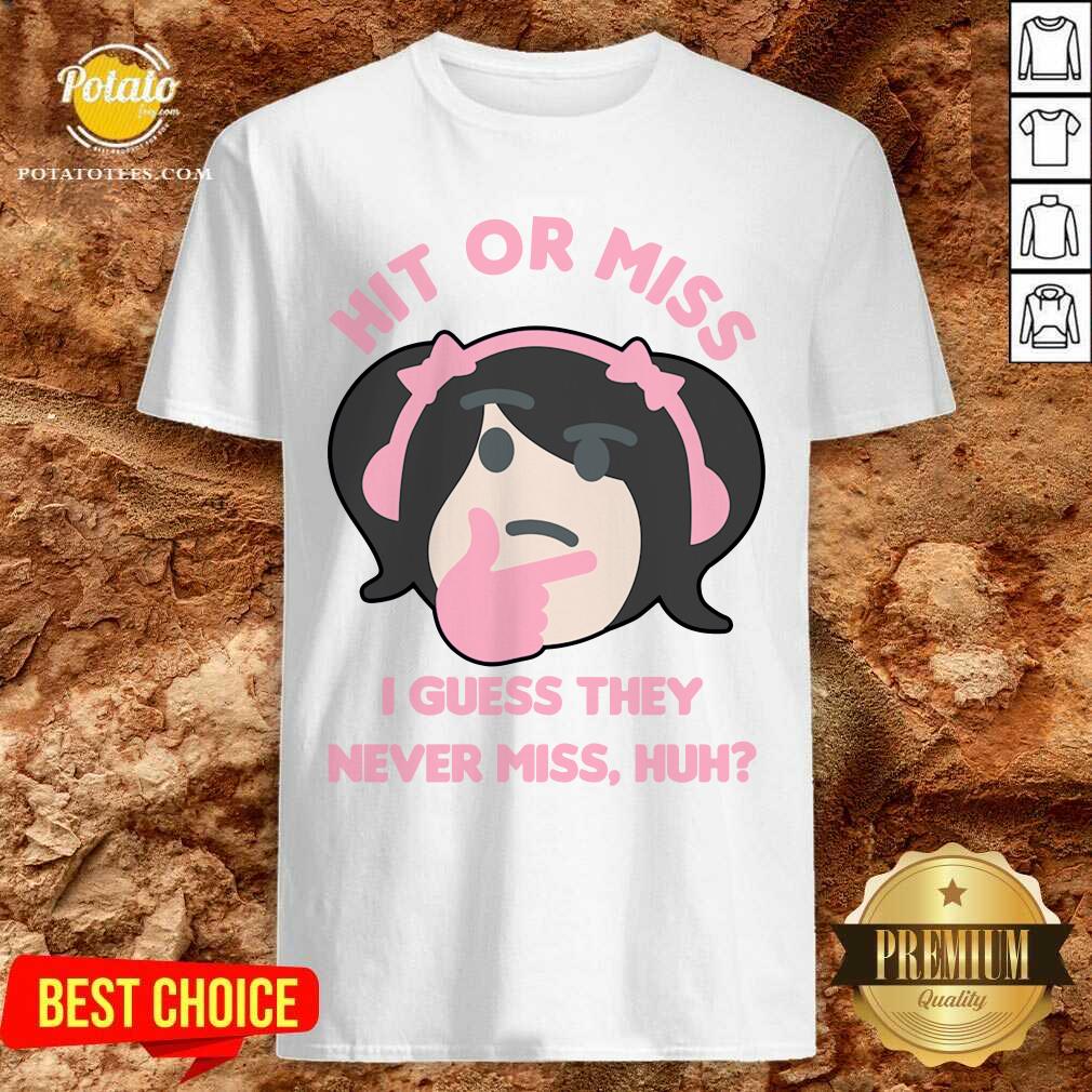 Awesome Hit Or Miss I Guess They Never Miss Huh Nyan Nyan Cartoon Shirt Awesome Hit Or Miss I Guess They Never Miss Huh Nyan Nyan Cartoon Shirt