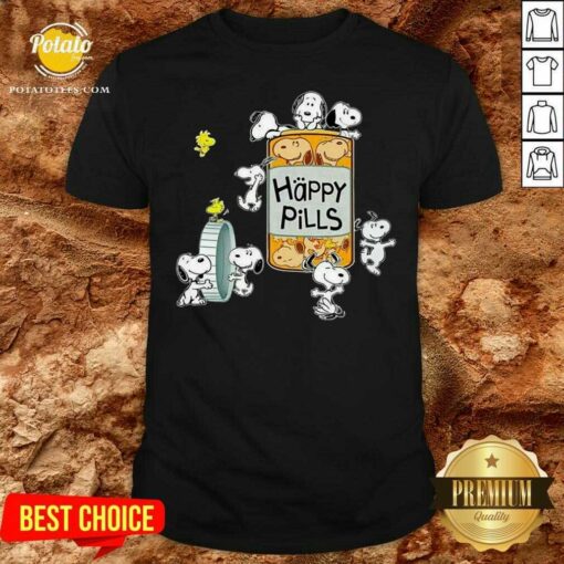 Awesome Snoopy And Woodstock Happy Pills Shirt