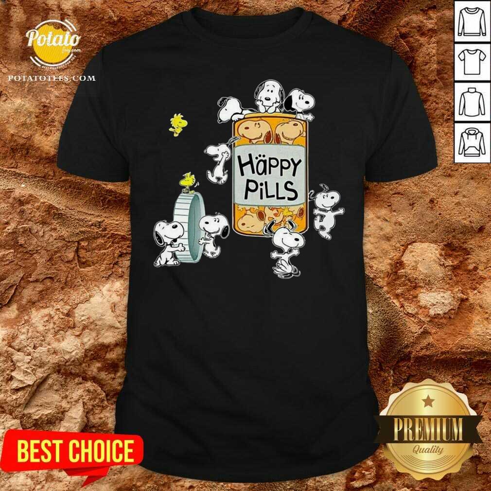 Awesome Snoopy And Woodstock Happy Pills Shirt Awesome Snoopy And Woodstock Happy Pills Shirt