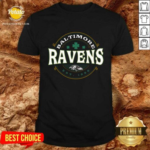 Baltimore Ravens Black St. Patrick’s Day Lucky T-Shirt