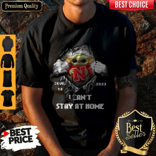 Blood Inside Me Baby Yoda Nebraska Cornhuskers Covid 19 2020 I Can’t Stay At Home Shirt