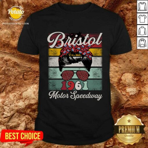 Bristol Motor Speedway Ladies Vintage Messy Bun T-shirt