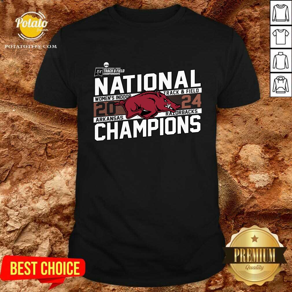 Cardinal Arkansas Razorbacks 2024 NCAA Women's Indoor Track & Field National Champions T-Shirt Cardinal Arkansas Razorbacks 2024 NCAA Women's Indoor Track & Field National Champions T-Shirt
