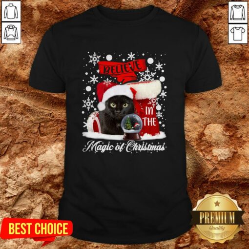 Cat Believe In The Magic Of Christmas Shirt