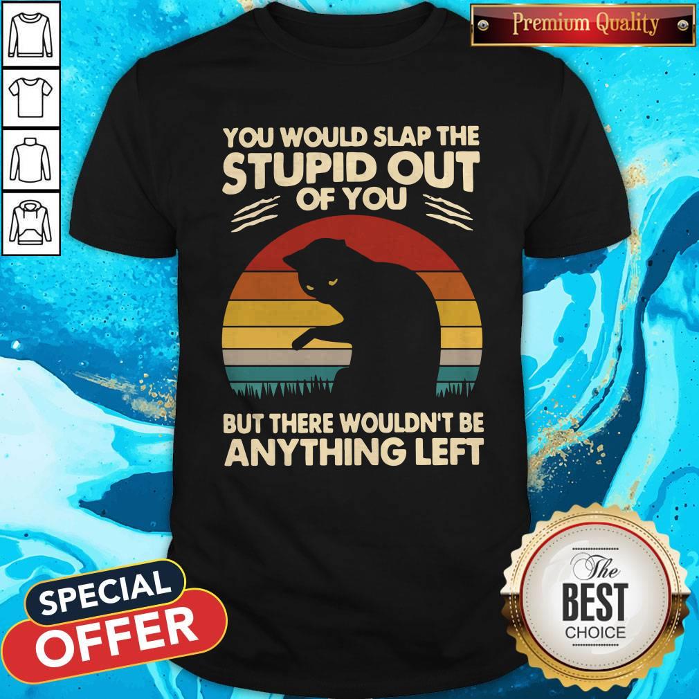 Cat You Would Slap The Stupid Out Of You But There Wouldn_t Be Anything Left Vintage Shirt Cat You Would Slap The Stupid Out Of You But There Wouldn_t Be Anything Left Vintage Shirt