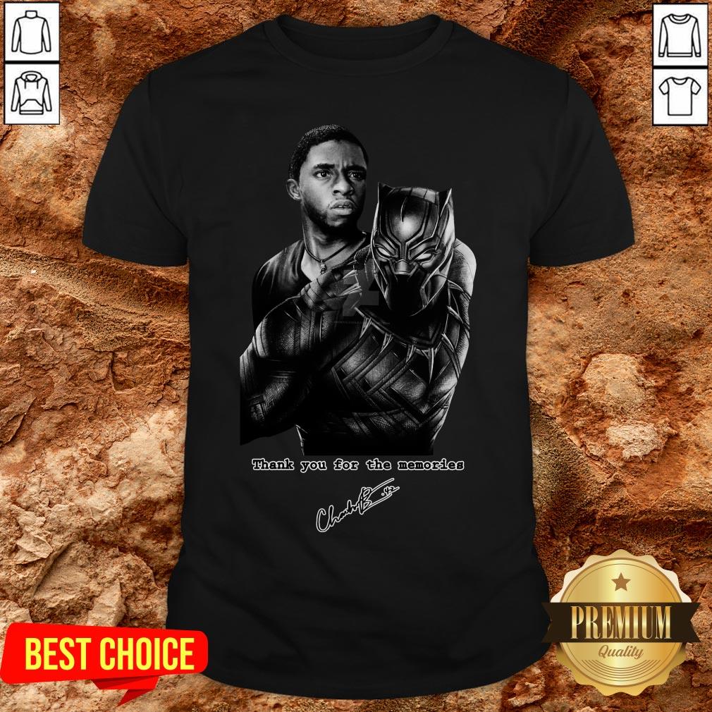 Chadwick Boseman The Black Panther Marvel Film Star Thank You For The Memories Shirt Chadwick Boseman The Black Panther Marvel Film Star Thank You For The Memories Shirt
