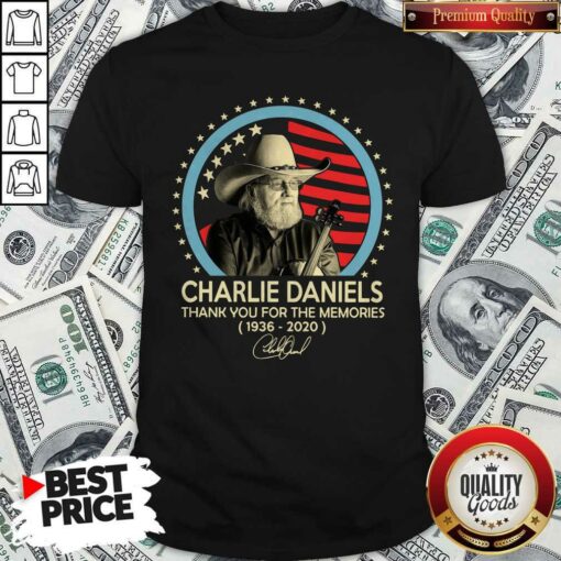 Charlie Daniels Thank You For The Memories 1936-2020 Signature Shirt
