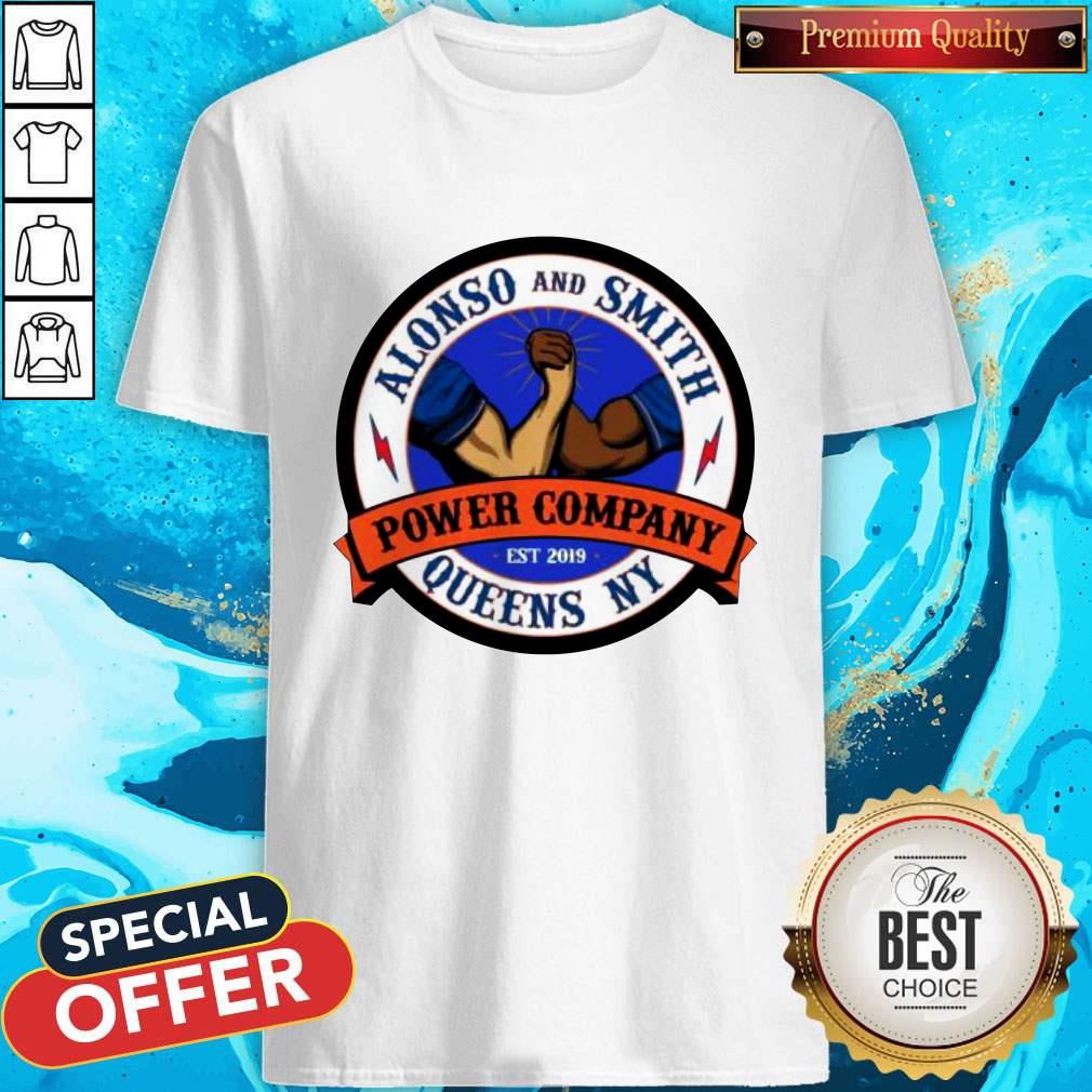 Cute Alonso & Smith Queens Power Company NY Logo Shirt Cute Alonso & Smith Queens Power Company NY Logo Shirt