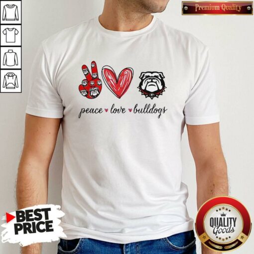 Cute Peace Love Georgia Bulldogs Shirt