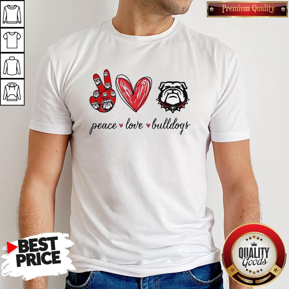 Cute Peace Love Georgia Bulldogs Shirt Cute Peace Love Georgia Bulldogs Shirt