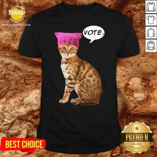 Cute Resistance Kitty Says Vote Cat Shirt