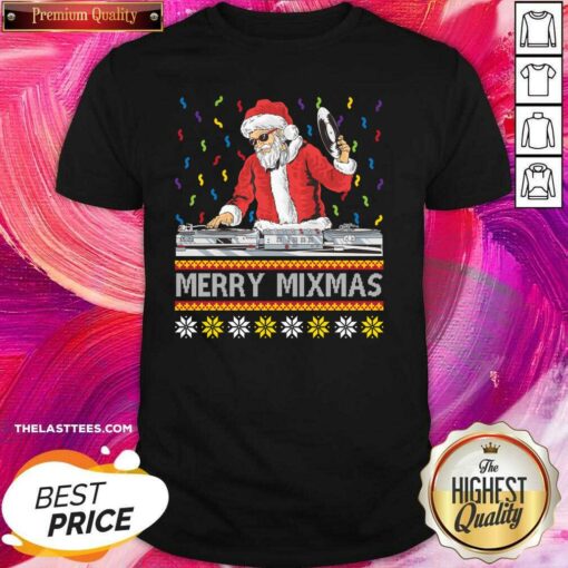 Cute Santa Claus Music Merry Mimas Ugly Christmas Shirt