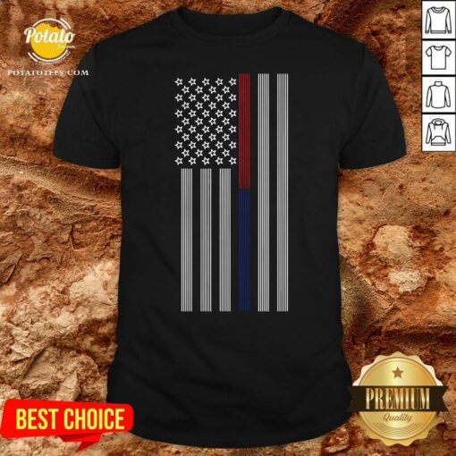Cute Thin Blue Line American Flag Back The Blue Patriotic Police Shirt