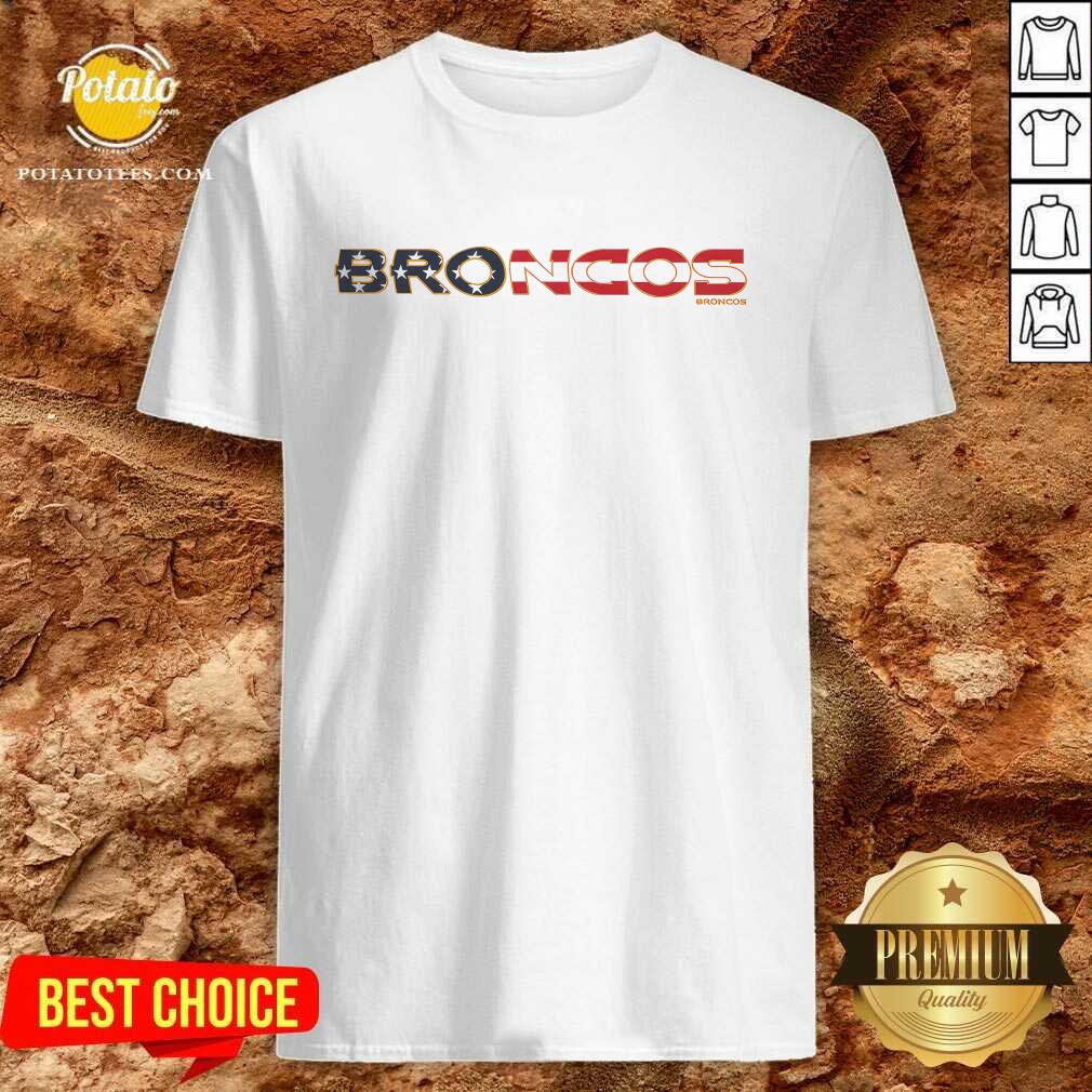 Denver Broncos Flag Script Franklin T-Shirt Denver Broncos Flag Script Franklin T-Shirt