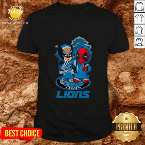 Detroit Lions Marvel Wolverine Deadpool True Friends T-shirt