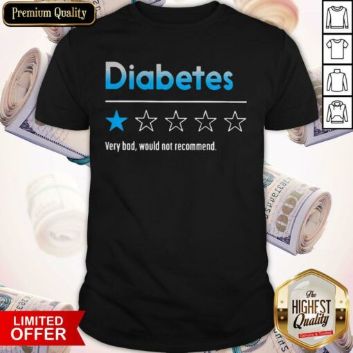 Diabetes Very Bad Would Not Recommend 2020 Shirt