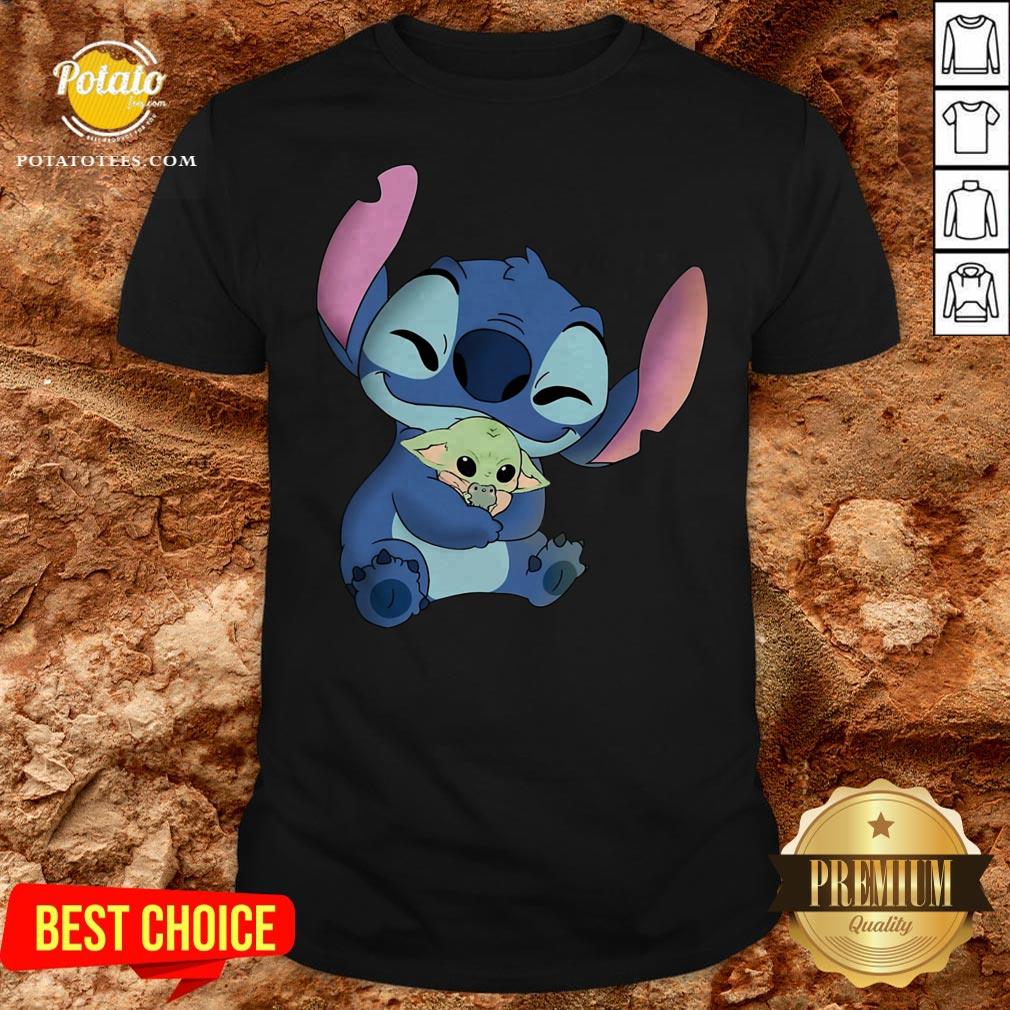 Disney Stitch Hugs Baby Yoda Shirt Disney Stitch Hugs Baby Yoda Shirt