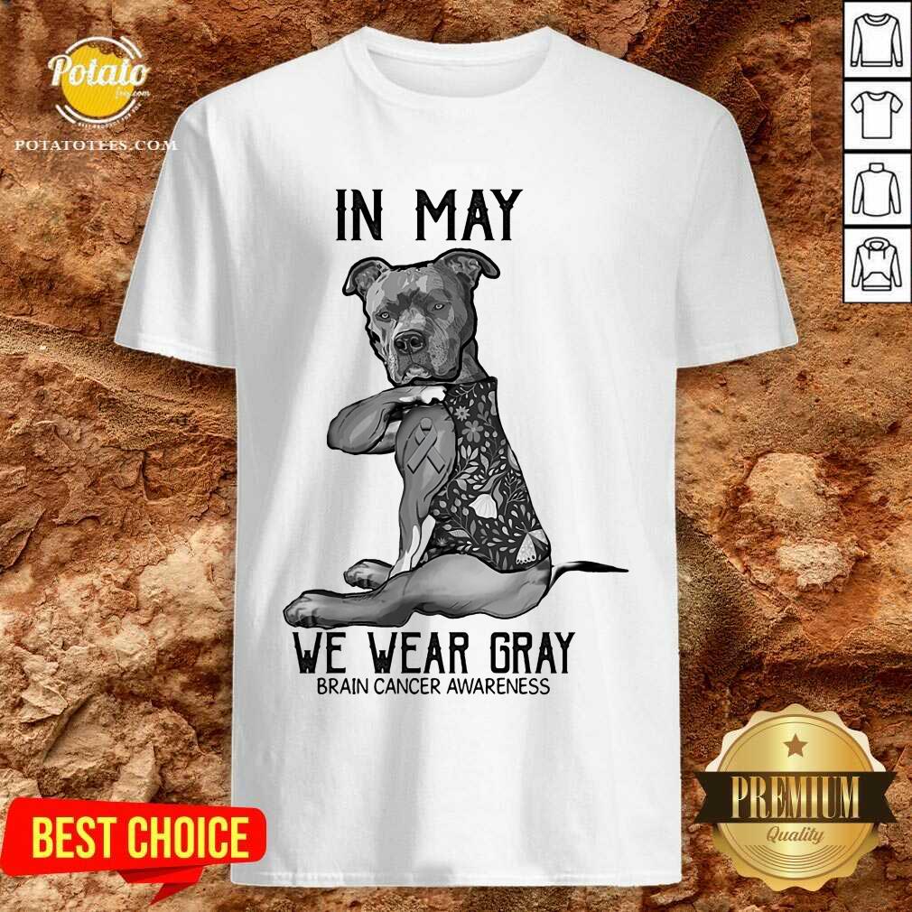Dog In May We Wear Gray Shirt Dog In May We Wear Gray Shirt