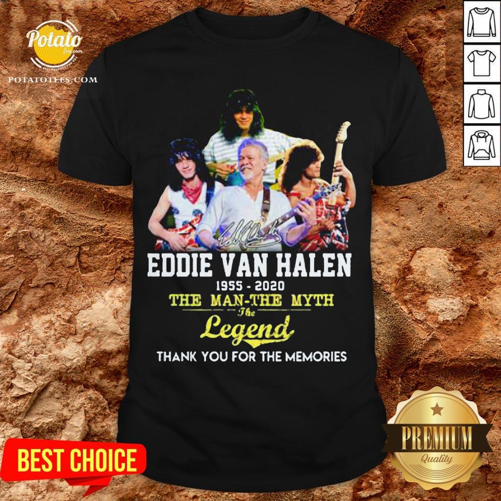 Eddie Van Halen 1955 2020 The Man The Myth The Legend Thank You For The Memories Shirt Eddie Van Halen 1955 2020 The Man The Myth The Legend Thank You For The Memories Shirt